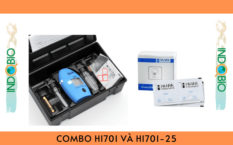 combo máy đo và thuốc thử clo dư 0-2.5 ppm Hanna